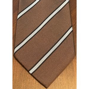 Prochownick Brown 100% Silk Men’s Neck Tie Made In Italy
